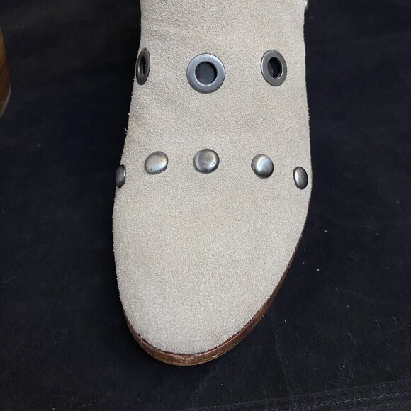 Sam Edelman Pedra Suede Pullon Ankle Boots Putty Taupe Suede Western Booties 8US - Picture 7 of 14